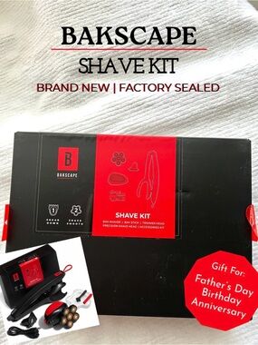 Bakscape Men's Back Shaver Classic Kit 2.0, Electric Body & Back Shaver Razor